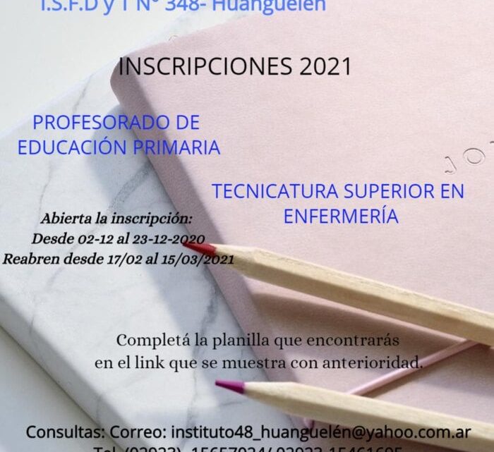 Inscripciones para carreras terciarias